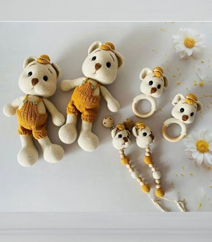 Aloha Ayıcık Üçlü Set Amigurumi Aloha Ayıcık Üçlü Set Amigurumi