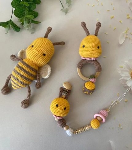Arı Luna Üçlü Set Amigurumi