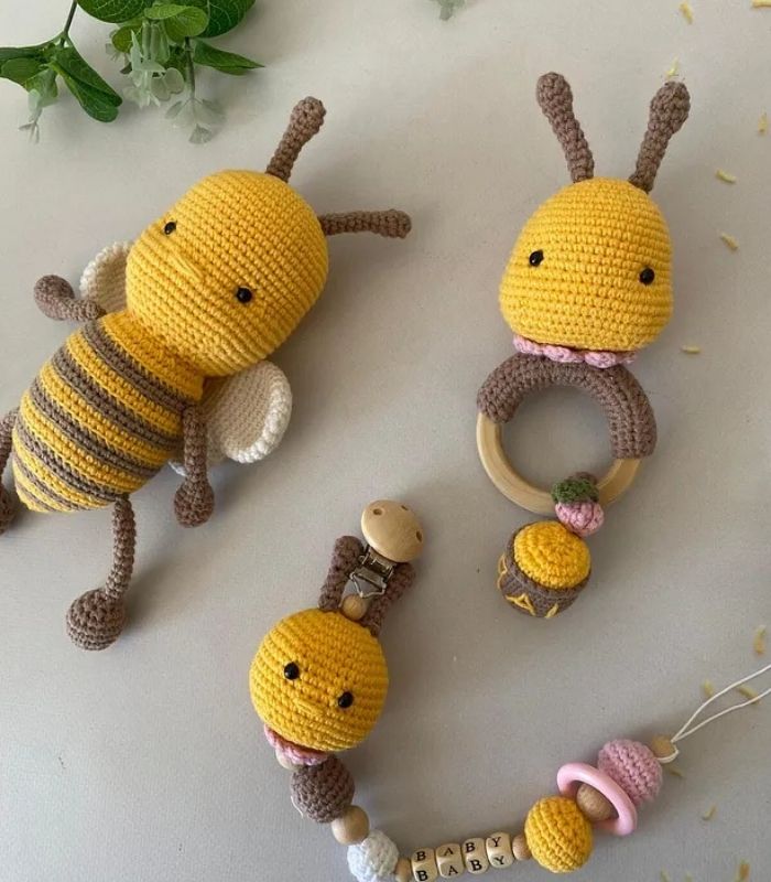Arı Luna Üçlü Set Amigurumi Arı Luna Üçlü Set Amigurumi