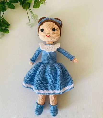 Mavi Şirin Bebek Amigurumi Oyuncak