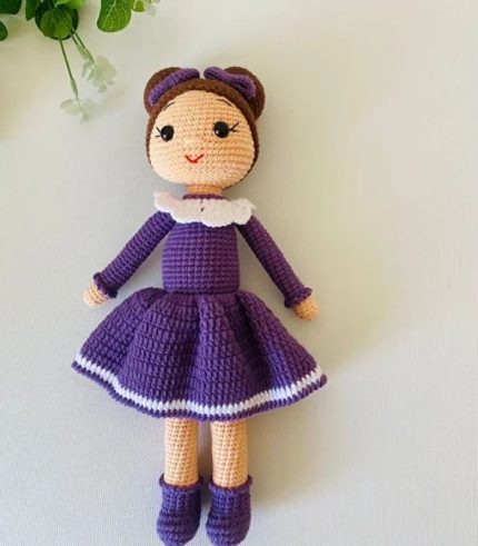 Mor Şirin Bebek Amigurumi Oyuncak