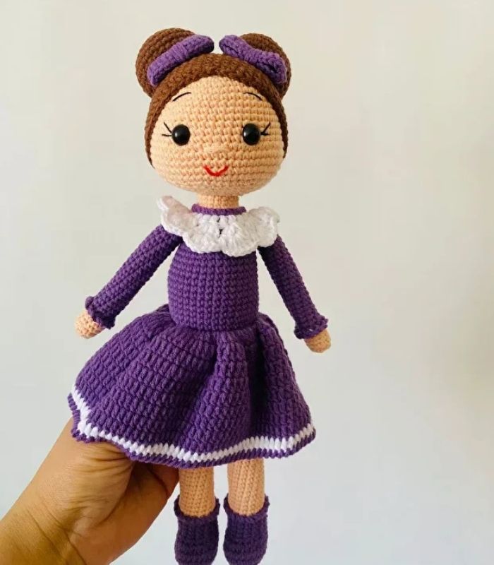 Mor Şirin Bebek Amigurumi Oyuncak Mor Şirin Bebek Amigurumi Oyuncak