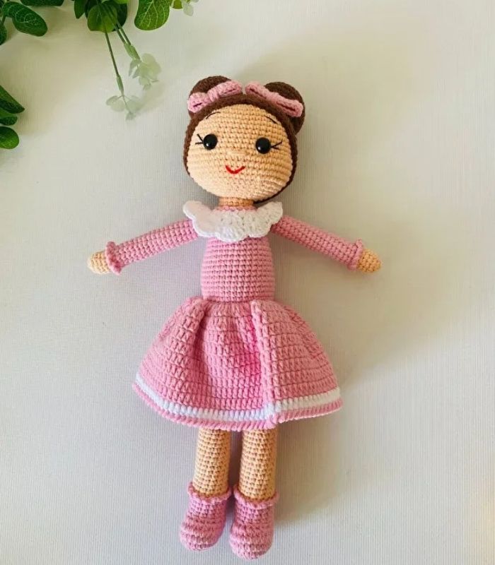 Pembe Şirin Bebek Amigurumi Oyuncak Pembe Şirin Bebek Amigurumi Oyuncak