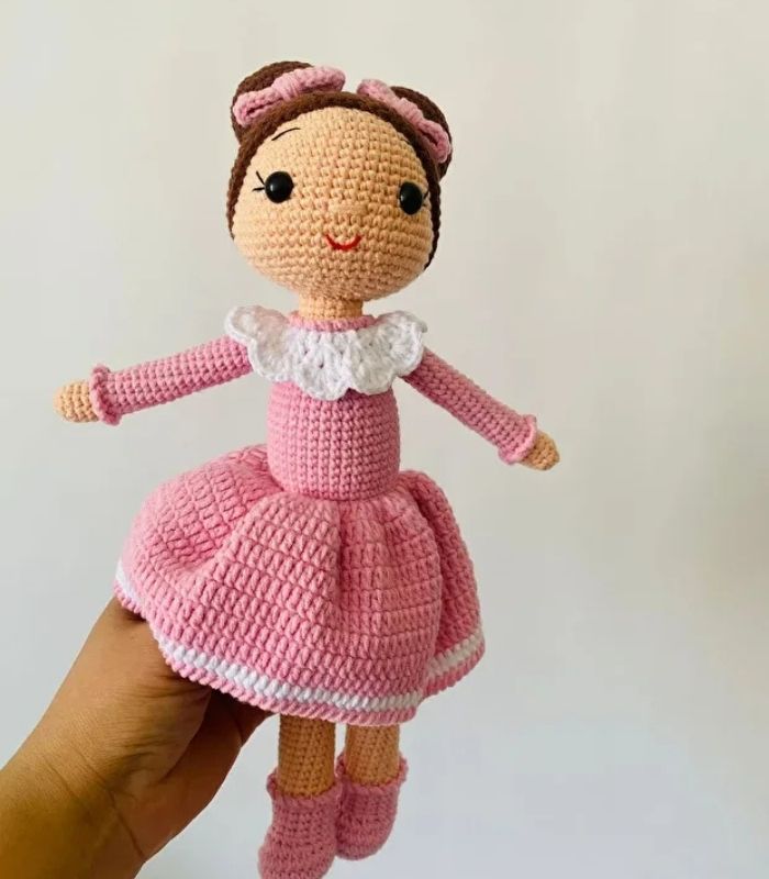 Pembe Şirin Bebek Amigurumi Oyuncak Pembe Şirin Bebek Amigurumi Oyuncak