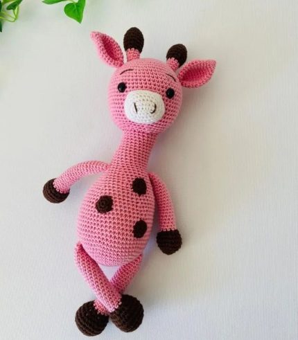 Pembe Zürafa Oyun Arkadaşı Amigurumi