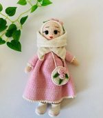 Pudra Pembesi Aden Tesettürlü Bebek Amigurumi