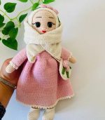 Pudra Pembesi Aden Tesettürlü Bebek Amigurumi