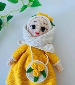 Sarı Aden Tesettürlü Bebek Amigurumi