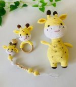 Sarı Zürafa Üçlü Set Amigurumi Sarı Zürafa Üçlü Set Amigurumi