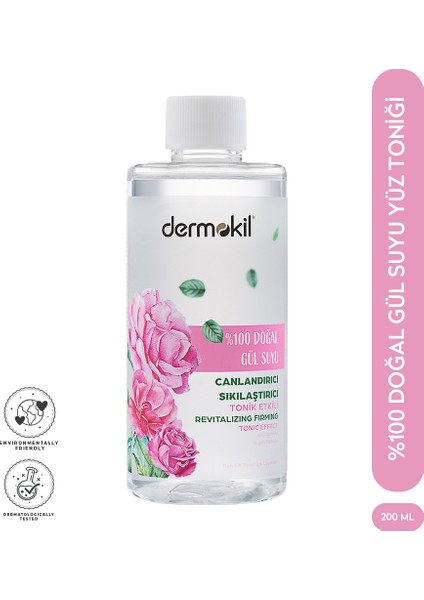 Adenya Sepeti Dermokil %100 Doğal Gül Suyu Canlandırıcı Gözenek Sıkılaştırıcı Tonik 200 ml