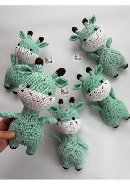 Adenya Sepeti Adenya Amigurumi Örgü Zübük Oyun-Uyku Akradaşı-28 Cm-Soft Yeşil