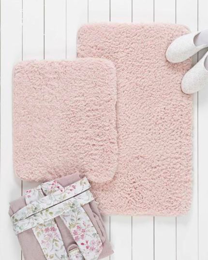 Madame Coco Sheep 2'li Banyo Paspas Takımı - Pudra